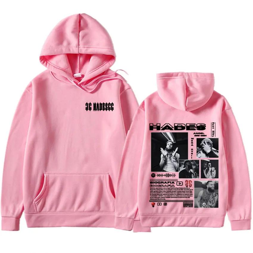Рэпер Hades66 Двусторонний принт Хип-хоп Графический Мужская одежда Модная толстовка Свободная кофта Весна Осень Повседневная Толстовка