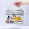 Cosmetic Bag Large Capacity Dry Wet Separation Waterproof Portable Handle Clear Visible Zipper Travel Toiletry Makeup Pouch Travelling Use