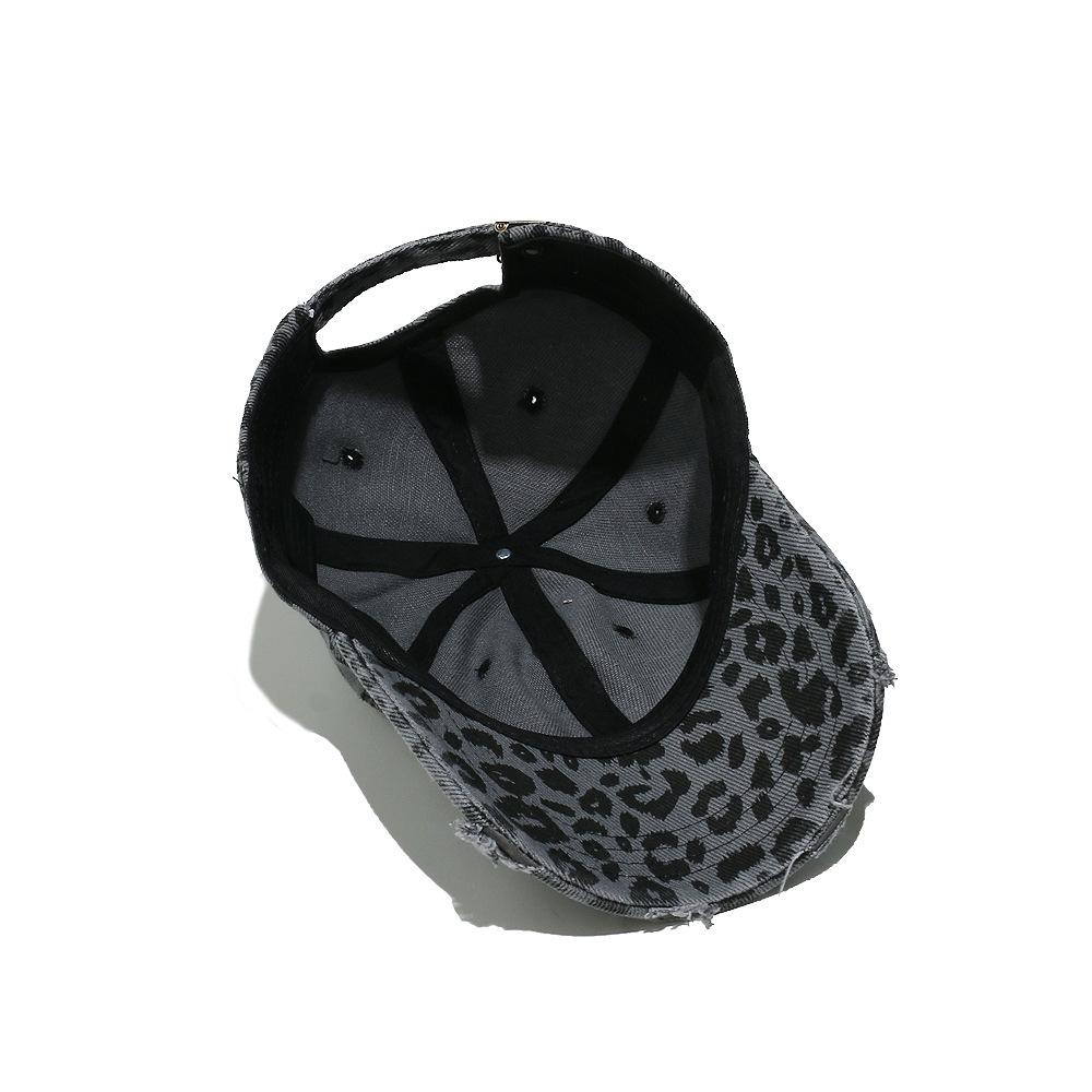 Женская бейсболка с леопардовым принтом - Европейская и американская уличная мода Хип-хоп Утиный козырек