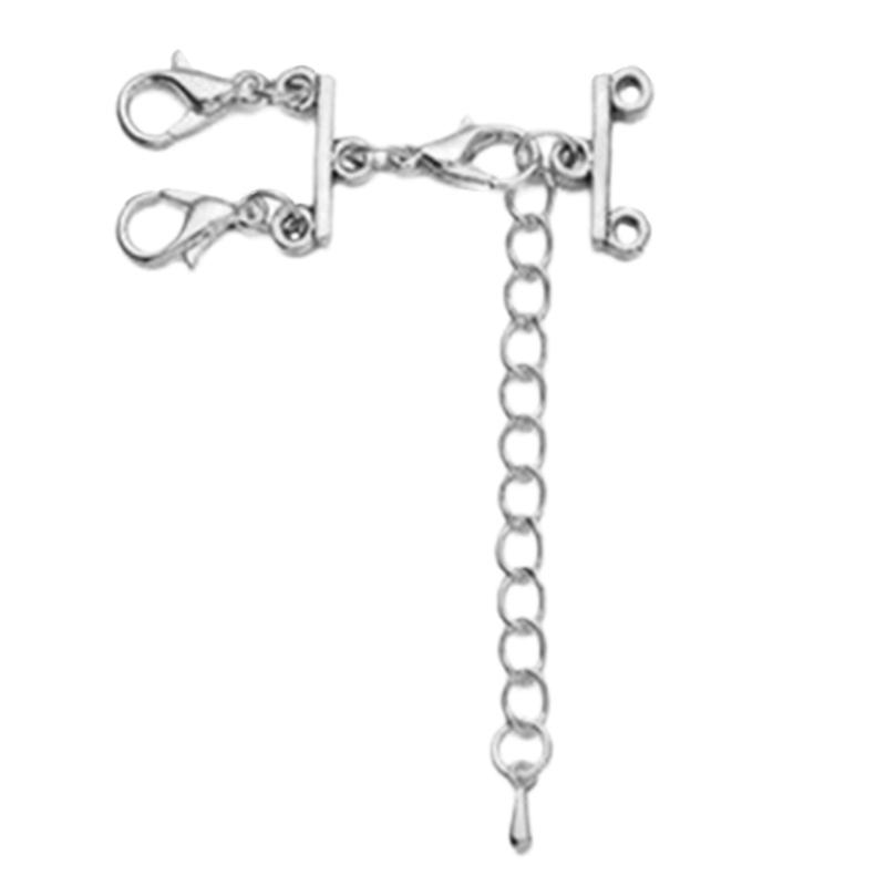 Стильные застежки для ожерелий с трубчатым замком, многослойные застежки для браслетов, многослойные застежки для ожерелий с трубчатым замком, разделительный сплав