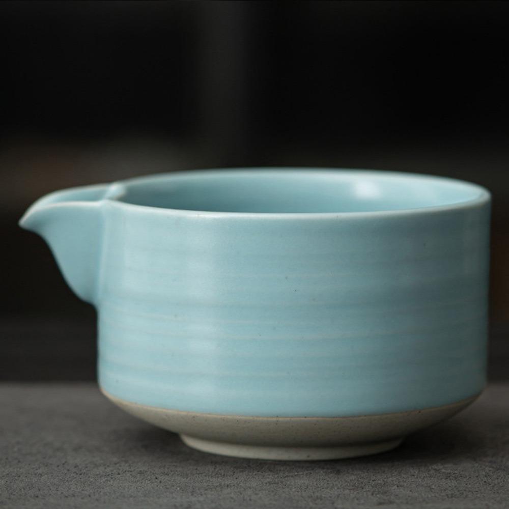 Большая емкость для заваривания чая, гладкая зеленая чашка для заваривания чая, аксессуары для чайного сервиза