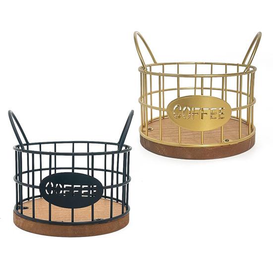 Корзина с деревянным основанием, большая вместительная стойка K, подстаканник, органайзер для хранения фруктов и орехов, бар