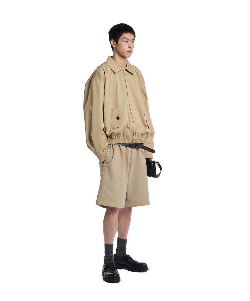 Trunk Project Gathered Bomber Jacket_Beige