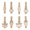 Wooden Double-clip Pegs - RICO DESIGN - Gold-silver Leaves - Multicoloured - 16 Pieces - Autumn Decoration