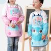 Children's Cartoon Apron Waterproof Drool Pocket Baby Painting Overalls Baby Little Sleeveless Bib Set