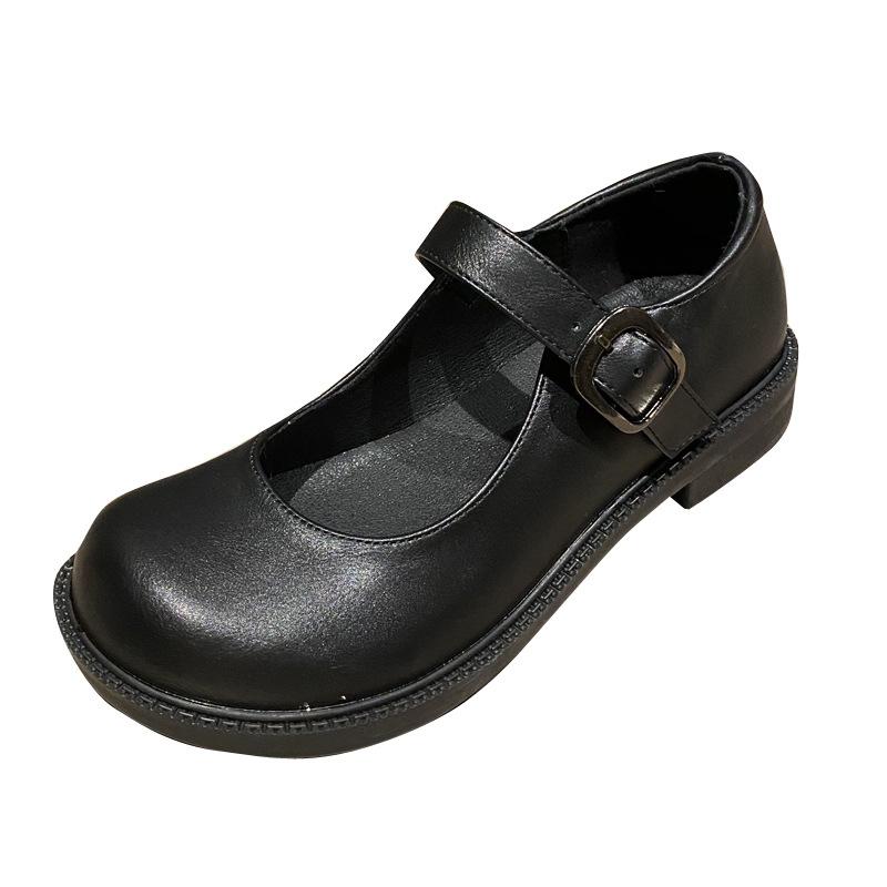 Маленькие кожаные туфли женские четырехсезонные японские ретро с ремешком на одной пряжке Мэри Джейн Лолита нежные туфли принцессы