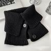 Knitted Knitted Scarf Solid Color Neck Warmer Fashion Cross Scarf  Women