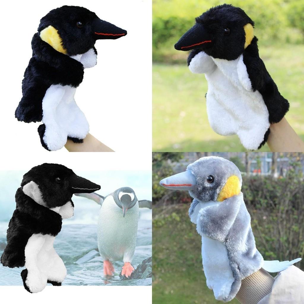 Пушистый пингвин ручная кукла оптом плюшевая игрушка для детей и взрослых