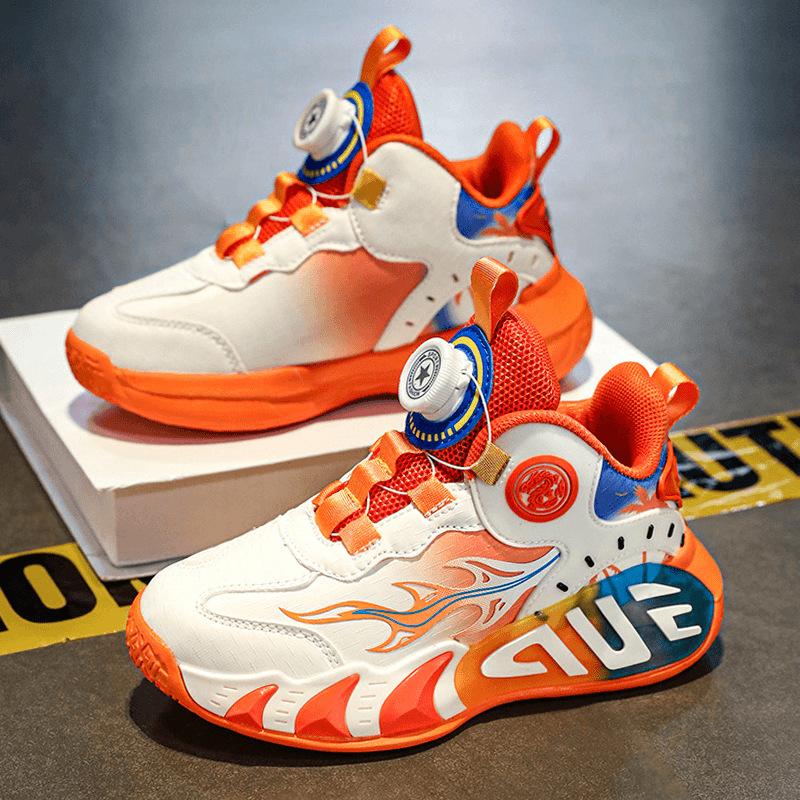 Обувь для мальчиков 6-12 лет осень новая беговая детская спортивная обувь белая дышащая нескользящая баскетбольная обувь для детей среднего и старшего возраста
