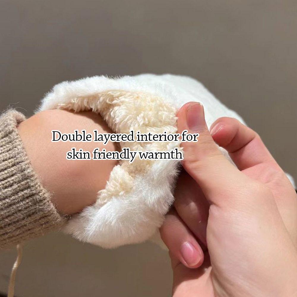 Plush Women Winter Gloves Warm Animal Gloves Fashion Cat Paw Gloves Outdoor