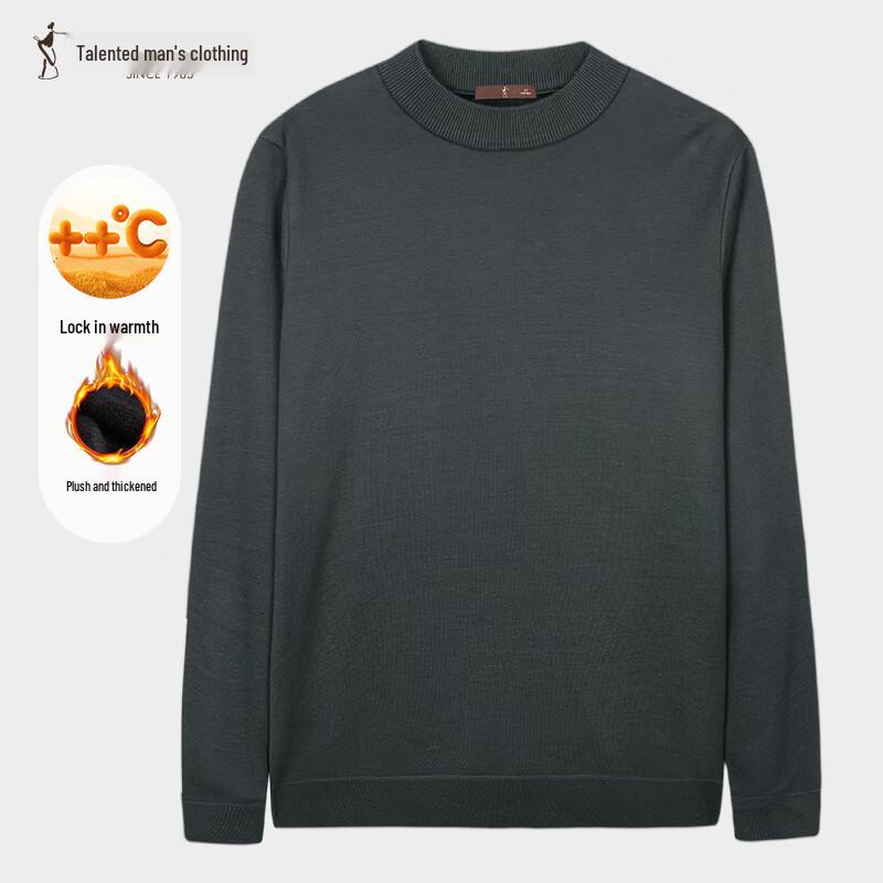 Мужской трикотажный пуловер Caizi с плюшевой подкладкой