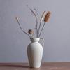 Wabi-Sabi Style Jingdezhen Ceramic Vase with Dried Flowers - Retro Living Room and Dining Table Décor