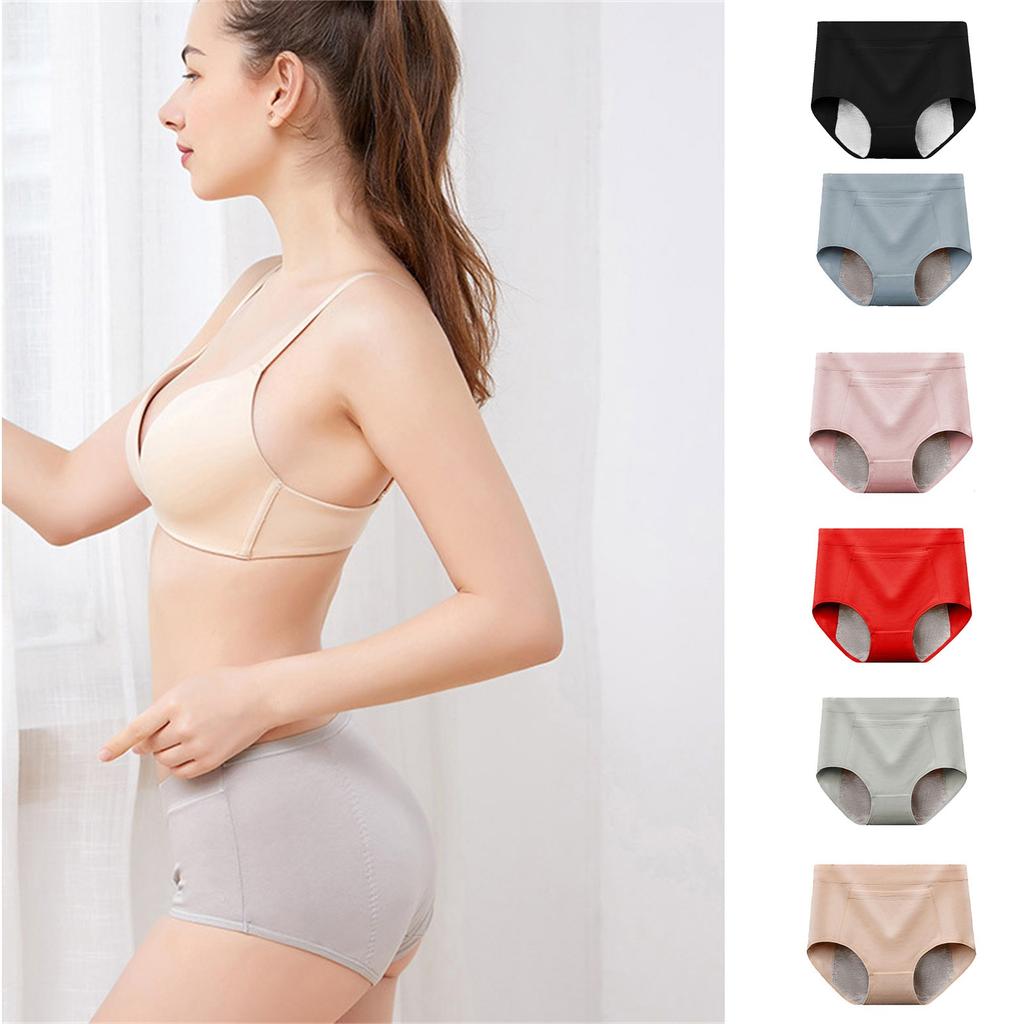 Women'S Menstrual Panties Mid-Waist Cotton Postpartum Women'S Panties Fully Covered Panties