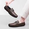 Fashion Slip-On Casual Shoes Men's Genuine Leather Loafers Comfortable Soft Sole Classic Driving Moccasins for Men Business Dress Shoes