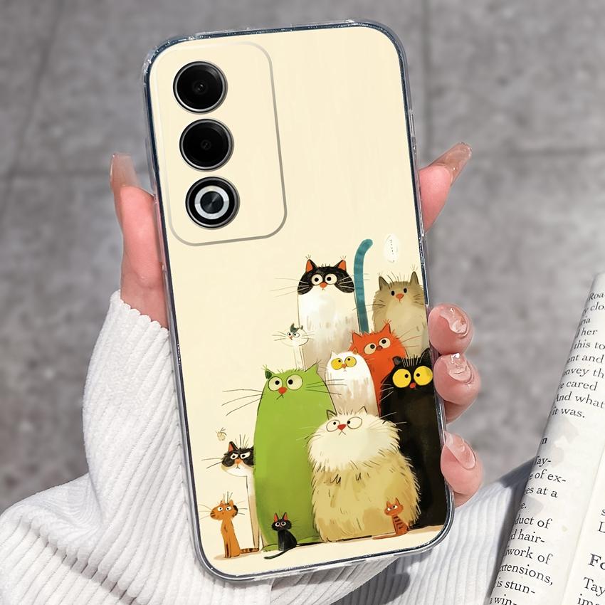 Роскошный противоударный чехол для телефона Oppo A3 A5 A1 Pro A3x AX5 AX5s A7 A8 Ace2 с милыми цветочными узорами, прозрачная защита из ТПУ, задняя крышка для корпуса Oppo