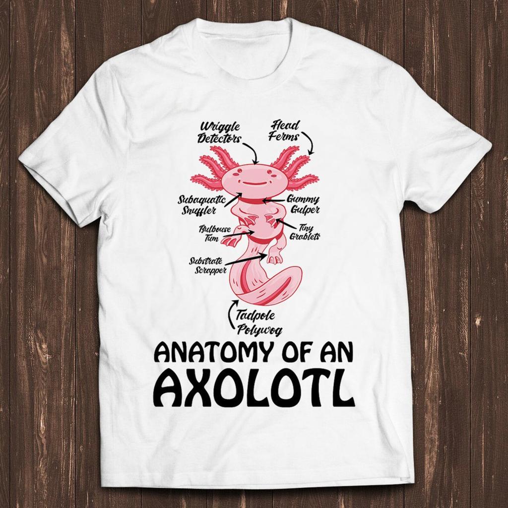 Anatomy Of An Axolotl Kawaii Mexican Fish Ocean Style Gamer Cult Meme Movie Music Cool Gift Tee Mens Kids T Shirt C965