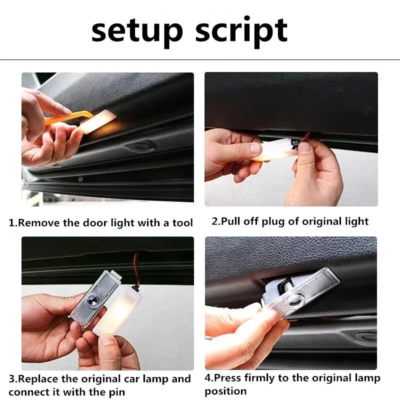 New 2X LED Car Door Welcome Courtesy Lamp Projector Light for BMW X5 E70 E60 F10 F20 F30 X3 X6 Z E90 E92 E83 E87 E46 3 5 6
