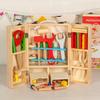 DIY Portable Wooden Toolbox Educational Play Set for Kids - Pretend Repair Toy