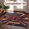 Custom Rug Brisbane Broncos Pattern Print Name Text Soft Non‑Slip Floor Carpet for Home Indoor Decoration