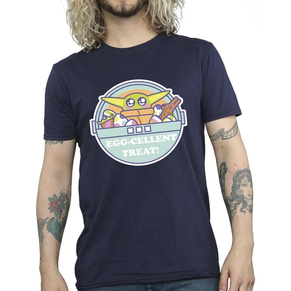 Star Wars Mens The Mandalorian Eggcellent Easter T-Shirt