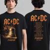 ACDC Back in Black Back in North America PWR UP Тур 2026 Лето Унисекс Футболка Самая продаваемая Мужчины Женщины Свободный Хлопок Ins Y2k Топы