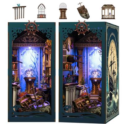 CRESYMME Миниатюрный кукольный домик Кит для бук-нука, Деревянный DIY 3D Хобби Ручная работа (Таинственные тени под морем)