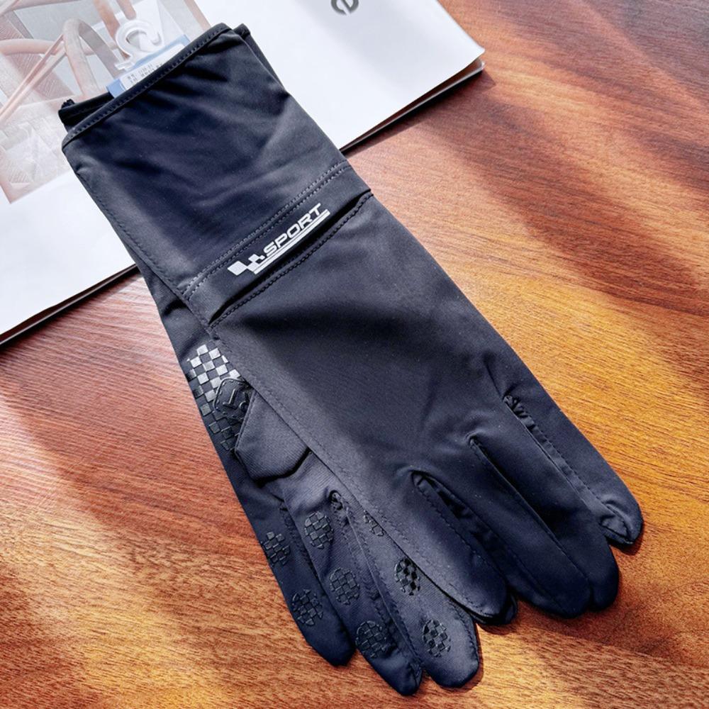 Ice Silk Sun Protection Riding Gloves Breathable Summer Driving Mittens  Woman