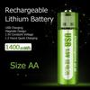 1/2/4/8/10/12/16 Pcs 1.5V AA USB Rechargeable Battery 1400mWh Li-ion Battery for Remote Control Mouse Electric Toy Battery Usb Battery