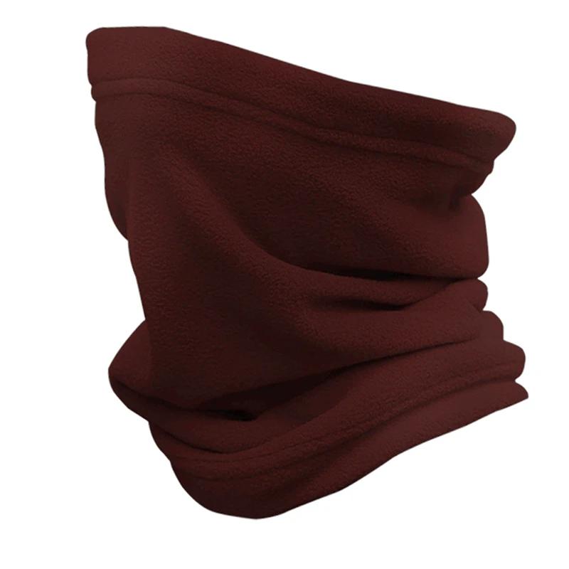 Unisex Polar Fleece Warm Scarf Winter Autumn Ring Women Outdoor Sport Cycling Hiking Bandana Solid Scarf Men Headband Neck Scarf