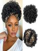Large Curly Wigs With Headbands Attached For Black Women Synthitic Short Kinky Curly Wigs For Black Women With 2 Secure Clips