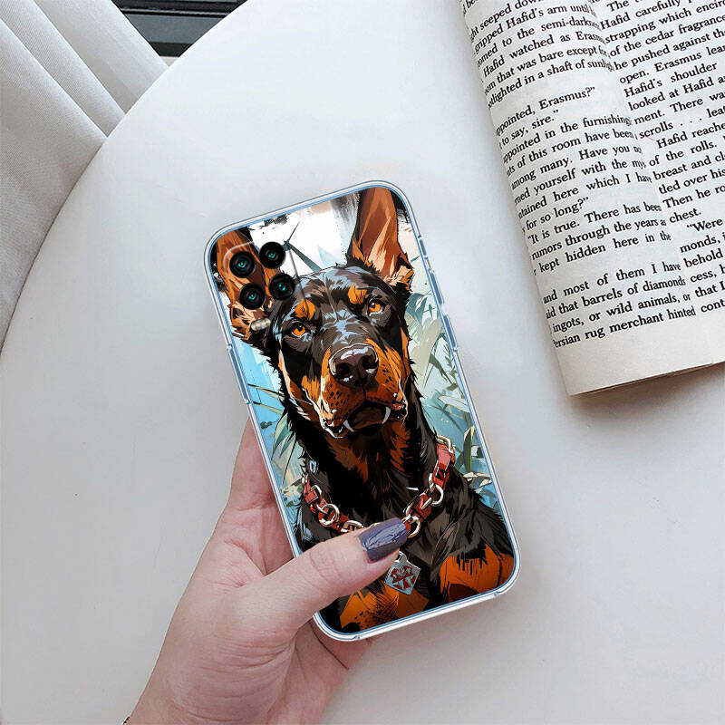 MH42 Dobermann Dog Phone Case for Motorola Edge 20 30 S30 40 50 Fusion Lite Plus Pro Neo Ultra One Power Action Macro Hyper Vision Zoom
