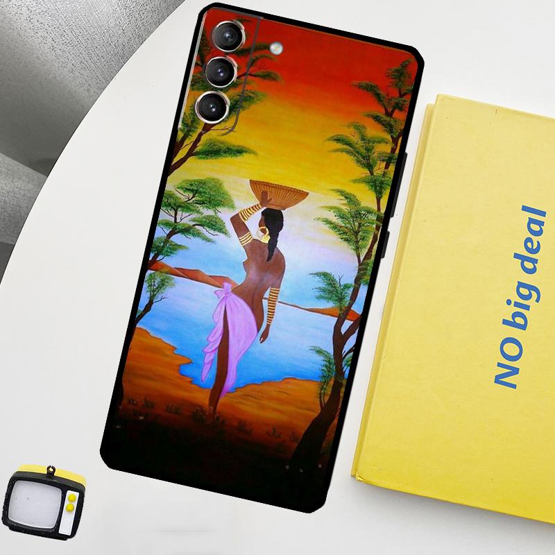 Южная Африка Женщина Чехол Для Samsung Galaxy S23 S22 Ultra S20 S21 FE S9 S10 Plus Note 10 20 Ultra Задняя Крышка