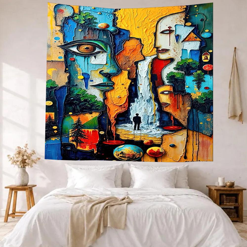 Abstract Art Collage Wall Decor Tapestry Art For Pet Memorial Birthdaywedding Party Backdrop Family Gift