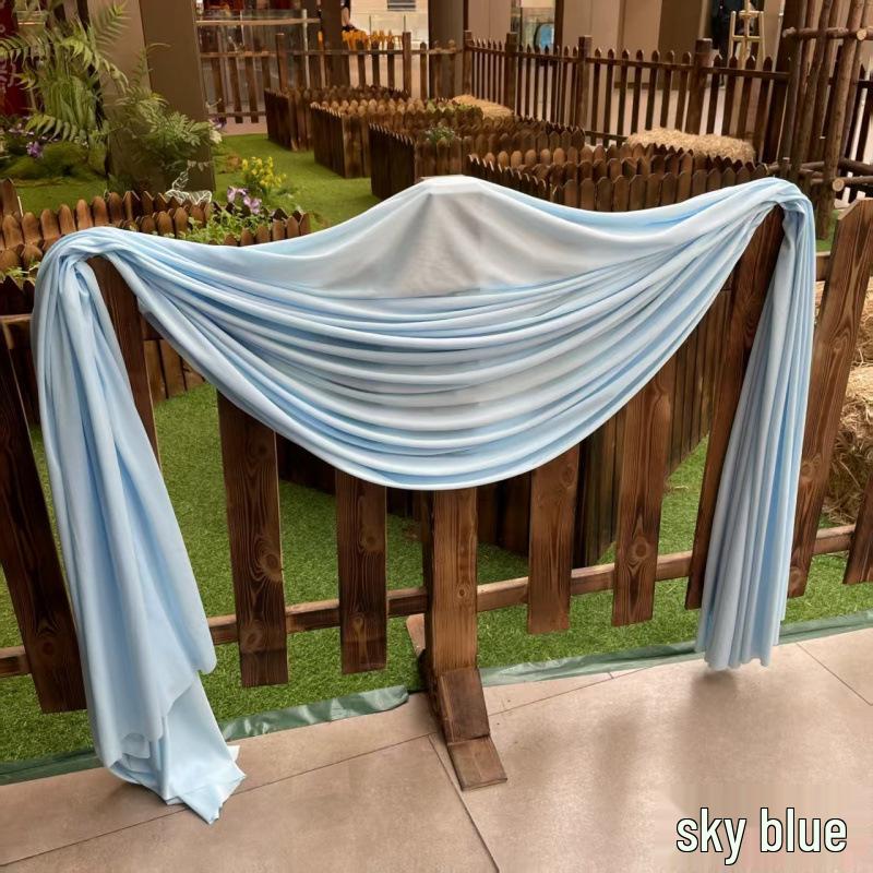 Beige Milk Tea, Champagne, and Avocado Green Wedding Backdrop Decoration - Retro French Style Photography Cloth