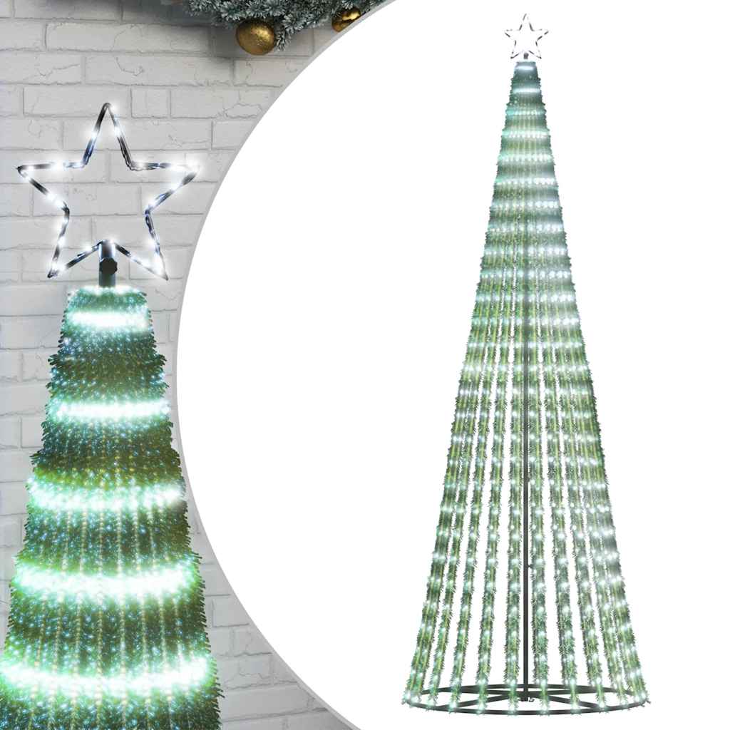 LED Christmas Tree 475 Cold White LEDs 247 cm