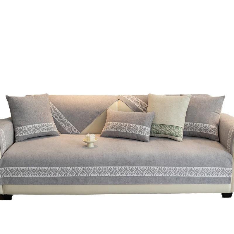 Мягкая Велюровая Подушка для Дивана из Шенилла Новая Универсальная Нескользящая Подушка для Сиденья на Четыре Сезона Чехол для Дивана Чехол для Спинки Тканевое Полотенце