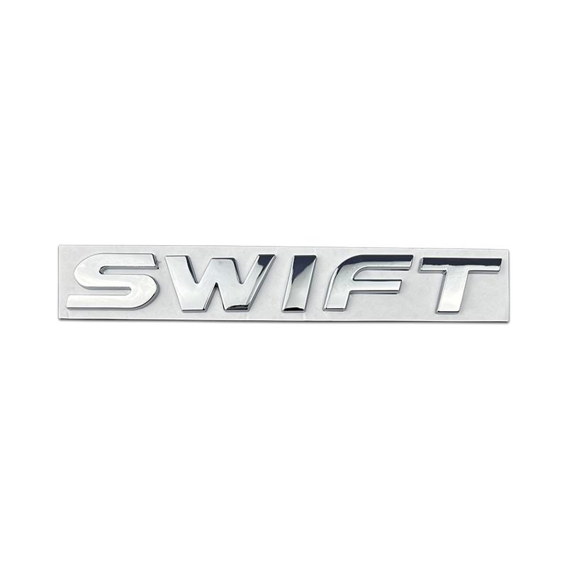 for SUZUKI Swift Metal Alloy Car Front Emblem Rear Trunk Logo 3D Badge Steering Wheel Sticker Modified Letter Decoration 1ET