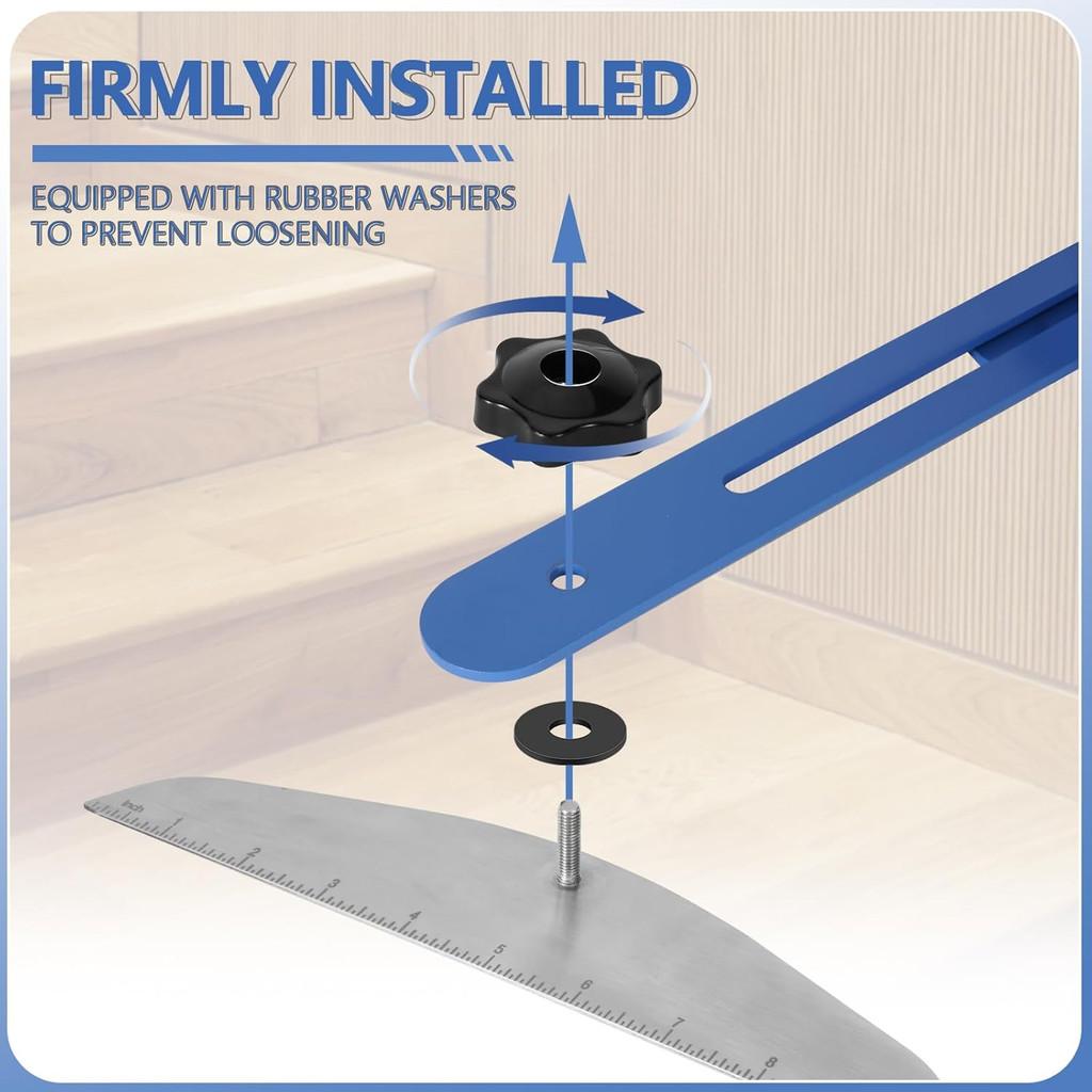 Портативная бытовая измерительная линейка для лестниц Профессиональный инструмент для измерения при ремонте лестниц Линейка для лестниц из алюминиевого сплава