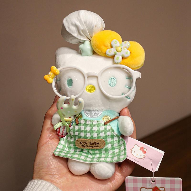 Плюшевые игрушки Hello Kitty 15 см Котенок Китти Мягкая подвеска Брелок Кавайные игрушки Коллекция Хобби Игрушки для Декора Очаровательные Подарки на День Рождения