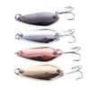 4PCS Mini Fishing Spoon Lure, Hard Metal Spoon Baits, Fishing Jigs Fishing Lures, with Treble Hook for Trout Crappie Perch