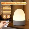 Touch Control LED Night Light with Clock Timer Remote Control USB Bedside Lamp Dimmable 3 Color Temperature Bedroom Sleep Lamp