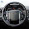 Оплетки на руль для Land Rover Discoverer 3 4 Freelander 2 Range Rover Sport Car Руль Черный кожаный чехол