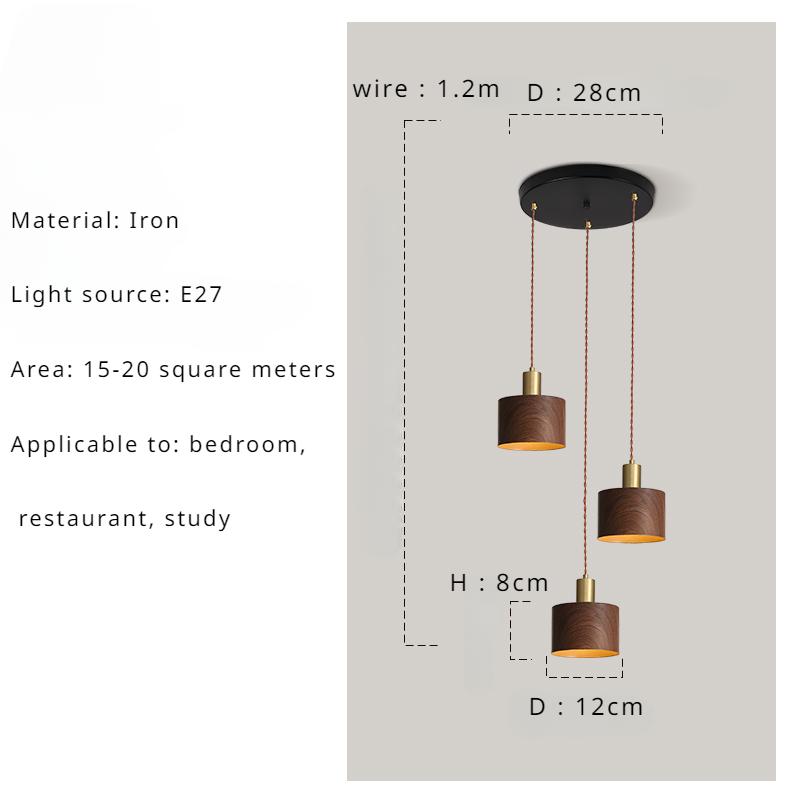 Современная простота Подвесные светильники с рисунком под дерево для гостиной, спальни, ресторана, комнаты, освещение, люстра, светодиодный источник света