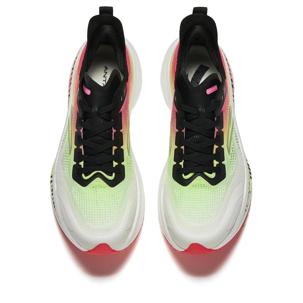 Anta Кроссовки для бега Marathon Cushioning Breathable Low-Top Full-Length Carbon Plate Training, мужские, розовые, зеленые, белые 912425588-8