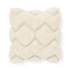 Francfranc Наволочка на подушку с зигзагообразным ворсом, 45 см x 45 см, Белая (096) - Идеально для украшения интерьера, новоселья или в качестве подарка.