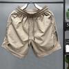 Thin Shorts Elastic Waist Adjustable Cargo Shorts Solid Quick Drying Drawstring Color Casual Shorts with Pockets