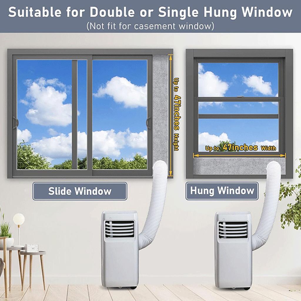 Набор из 3 пенопластовых изоляционных панелей для окон кондиционера с клеем для герметизации кондиционера, набор для шумоподавления