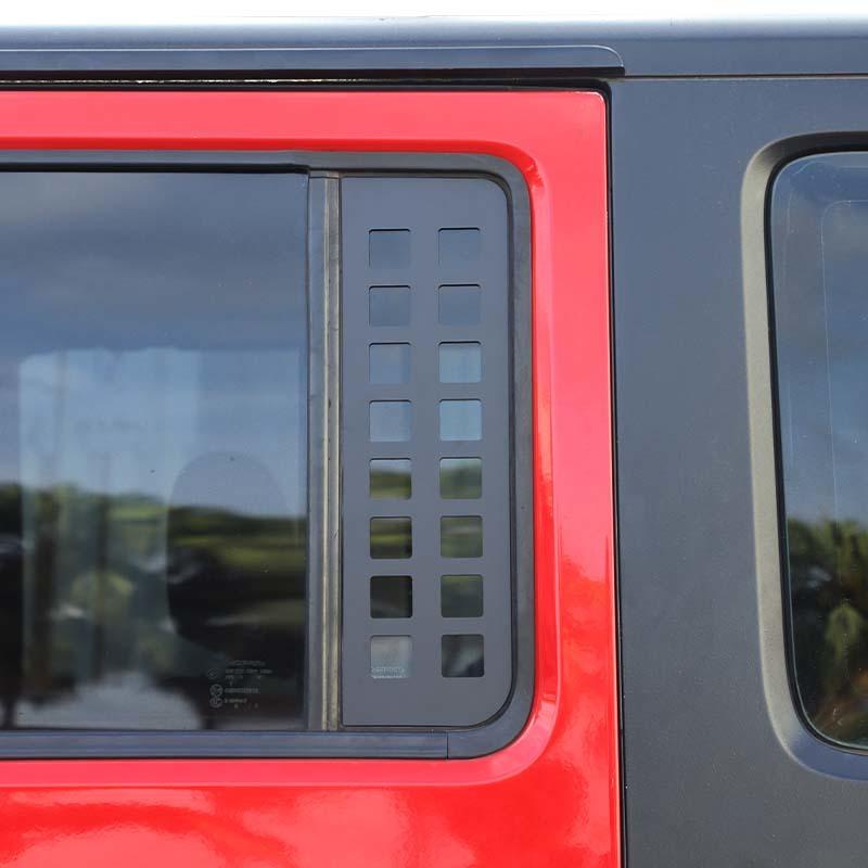 Накладка на заднее окно автомобиля, декоративная рамка для Jeep Wrangler JK 2007-2017, 4-дверная версия, металлические автомобильные аксессуары