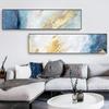Абстрактные настенные рисунки из золотой фольги «Голубая река», холст, картины, постеры и принты для гостиной, спальни, прикроватные украшения, Cuadros
