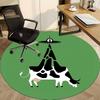 1pc Cow UFO Office Round Area Rug, Indoor Mat Suitable ForOffice, Under Office Chairs Bedroom Living Room Home Decor, Room Deco  D060